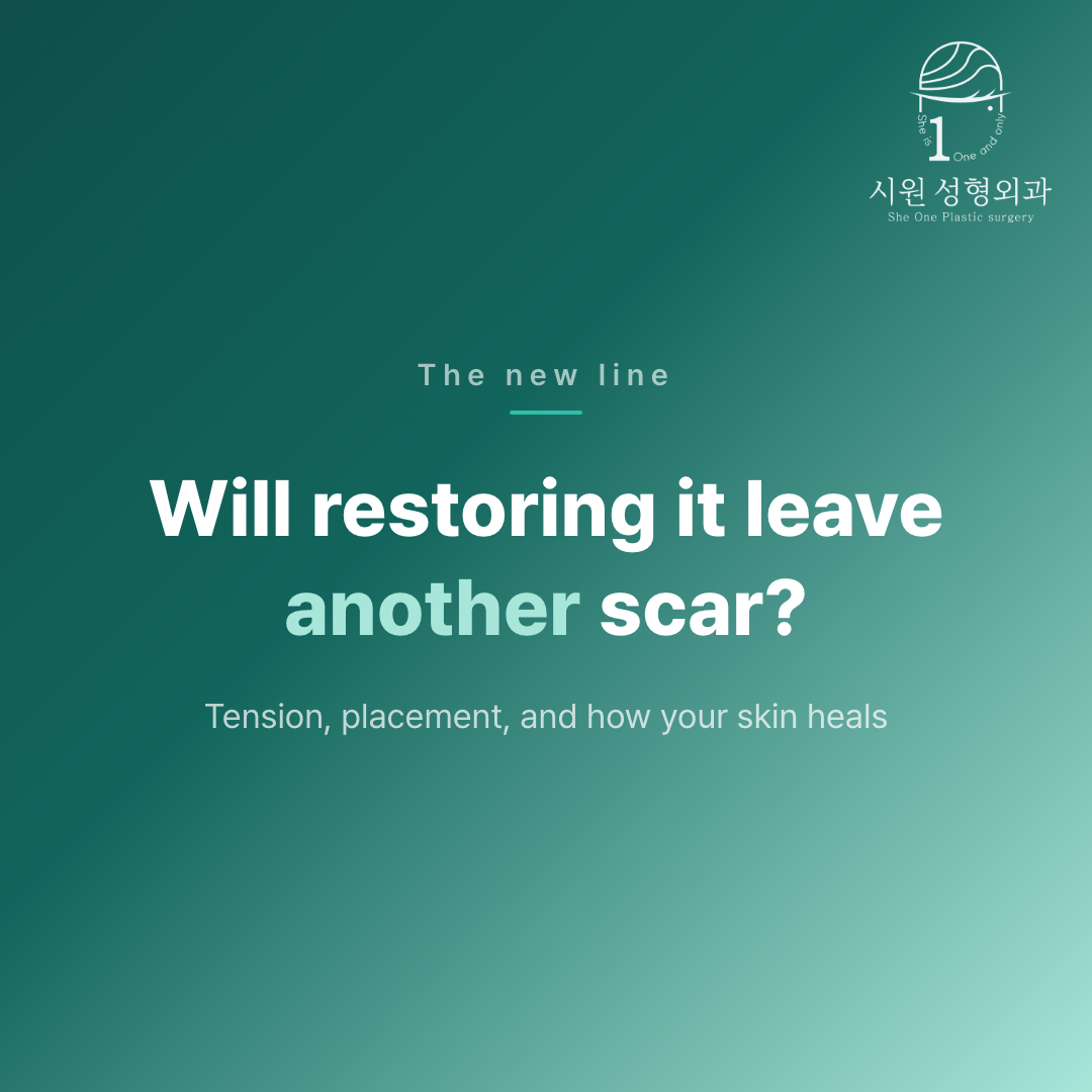 What decides how the new incision heals after an inner-corner restoration