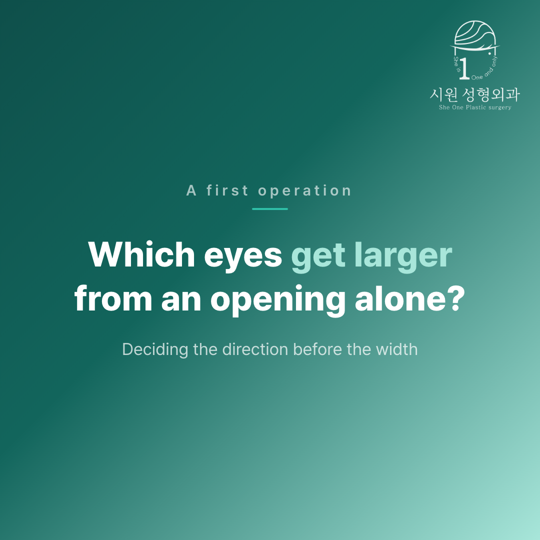 Which eyes get larger from a corner opening alone